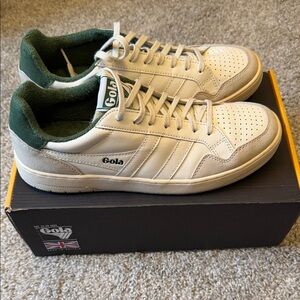 Gola Women’s Cream & Green Retro Court Sneaker